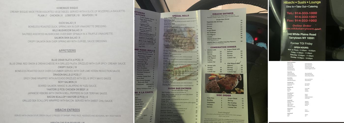 Nikko Hibachi Sushi & Lounge Menu