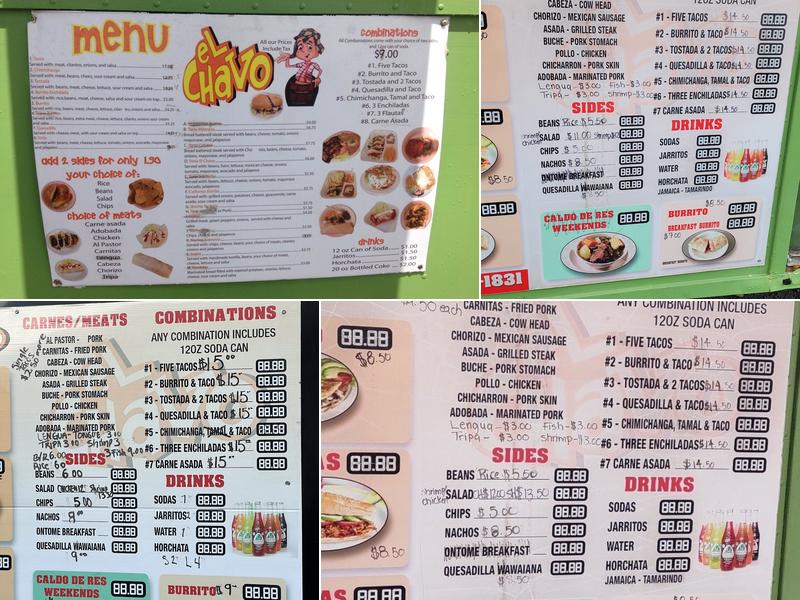 El Chavo Menu