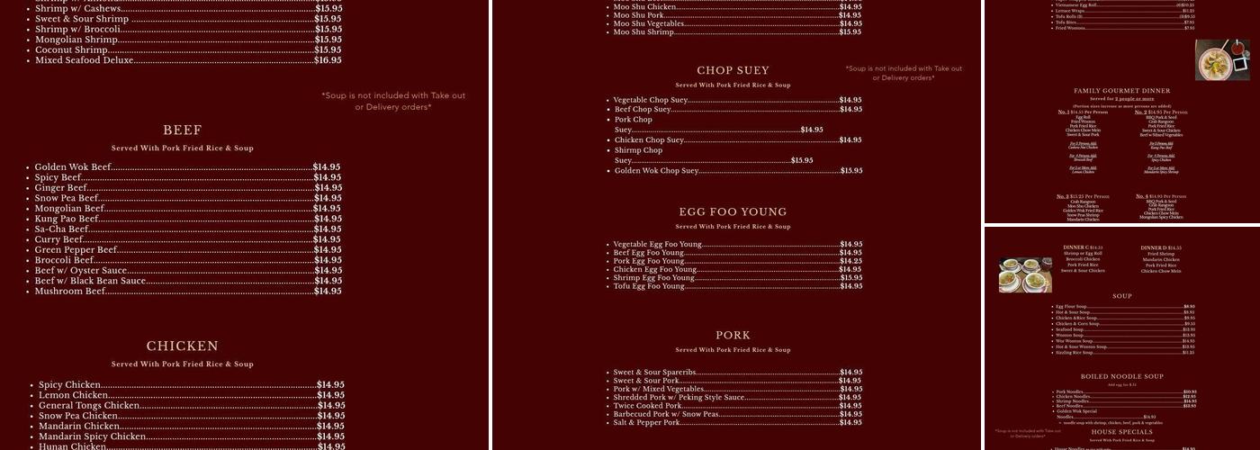 Golden Wok Menu