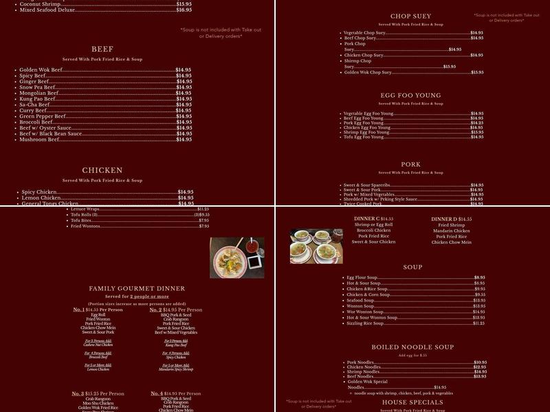 Golden Wok Menu