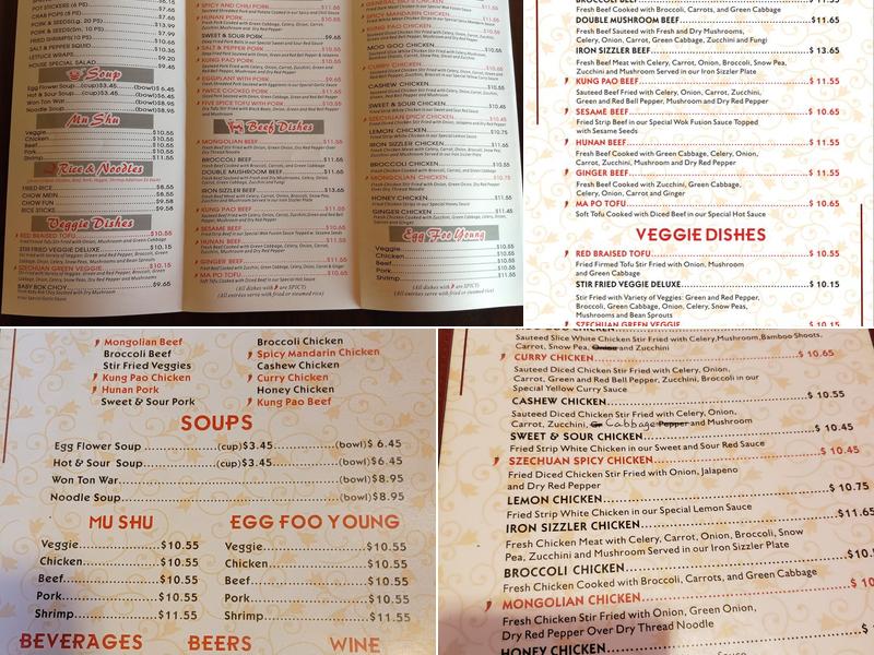 Wok Fusion Menu
