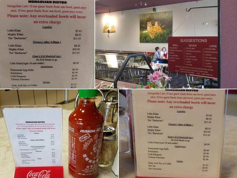 Mongolian Bistro Menu