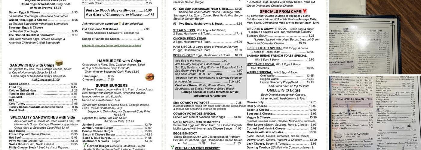 Capri Menu