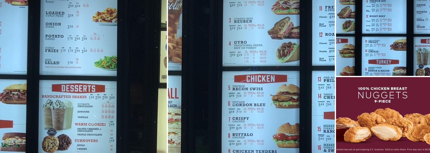 Arby's Menu