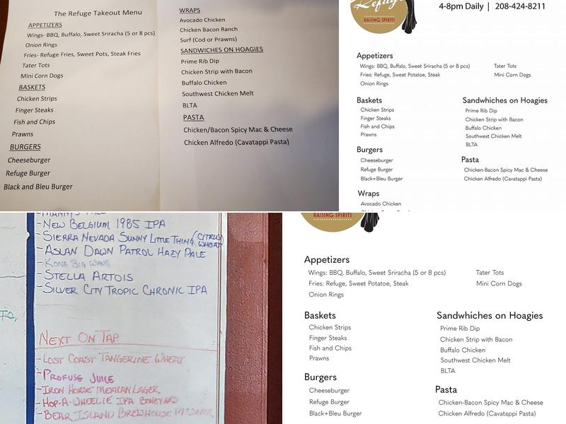 The Refuge Restaurant & Lounge Menu