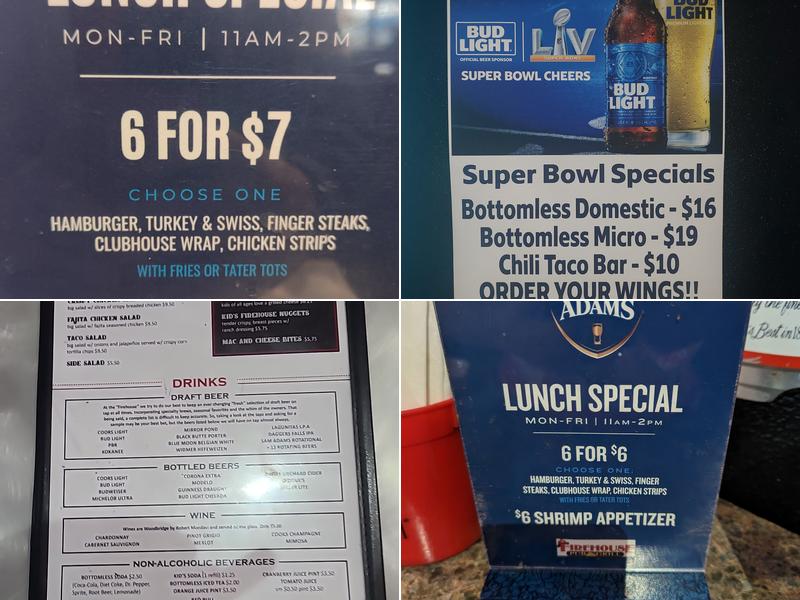 Firehouse Pub & Grill Menu