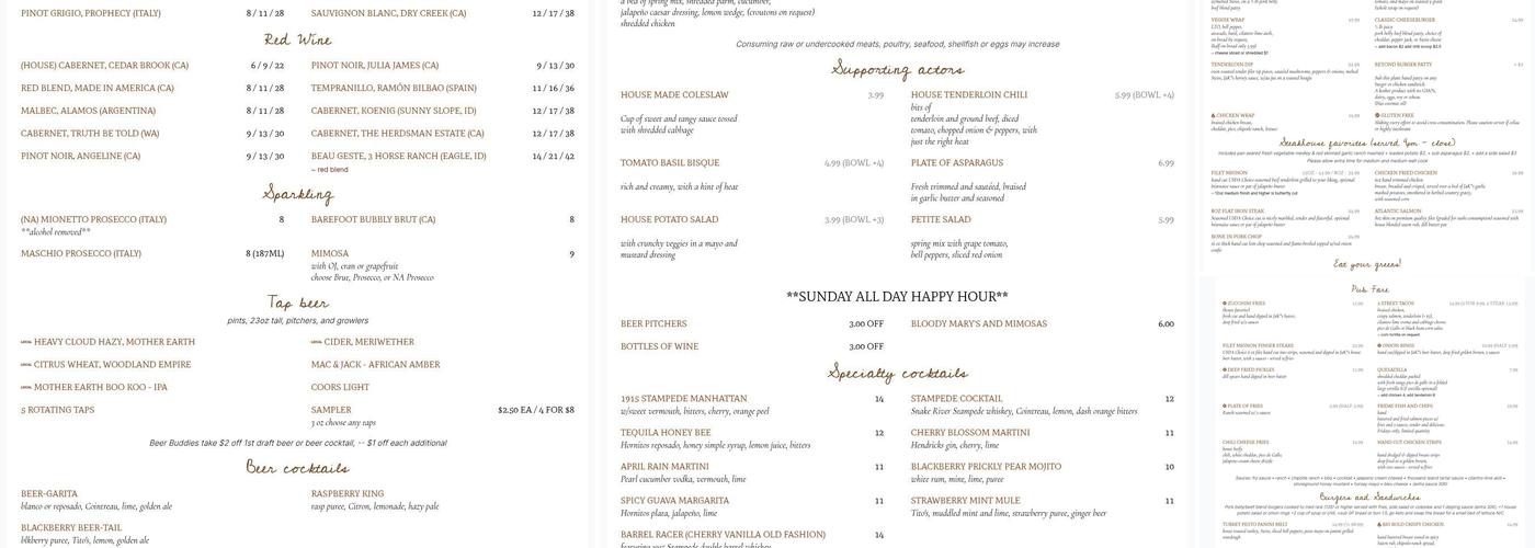 JaK*s Place Neighborhood Grill Menu