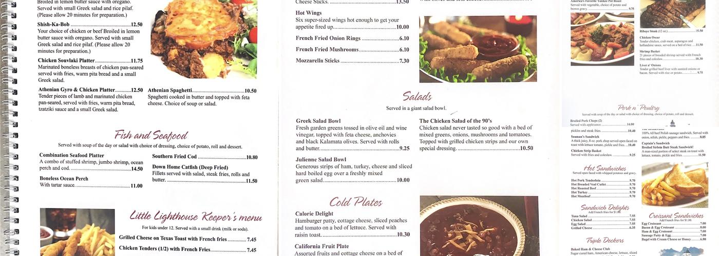 Lighthouse Restaurant Menu