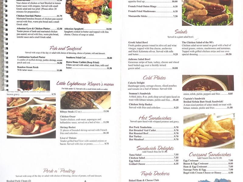 Lighthouse Restaurant Menu