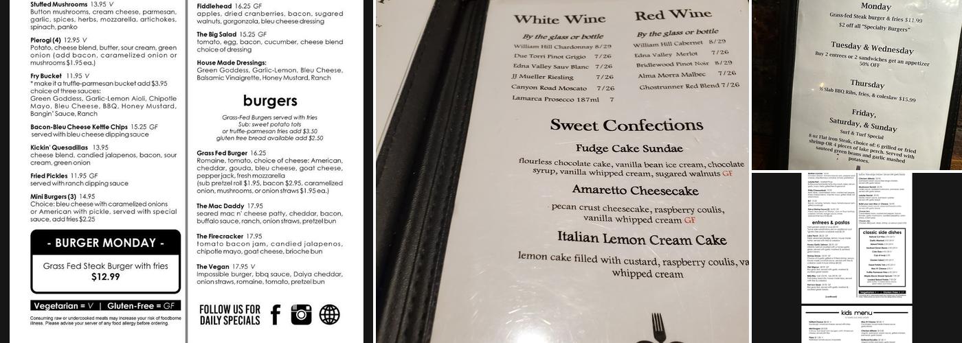 Fiddlehead Restaurant Menu