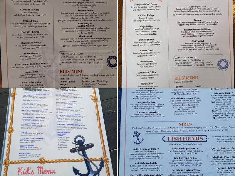 Bridges Waterside Grille Menu
