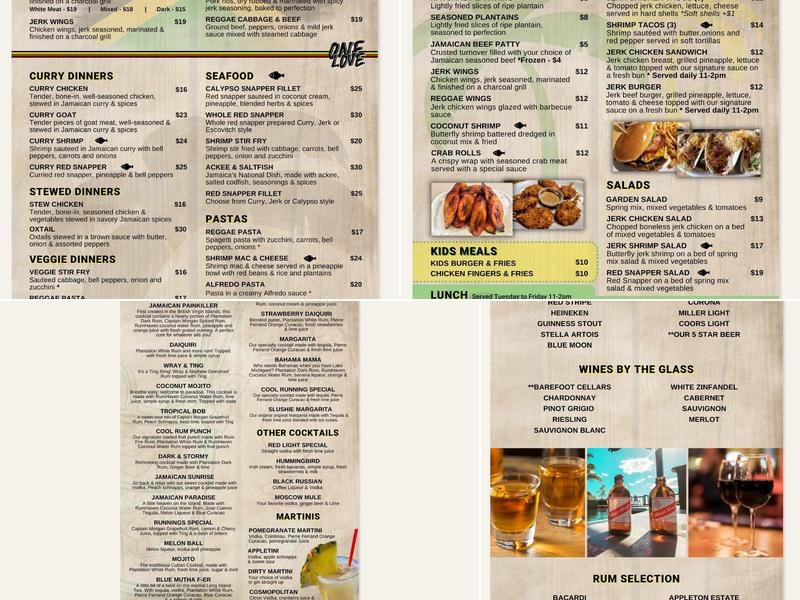 Cool Runnings Restaurant & Bar Menu