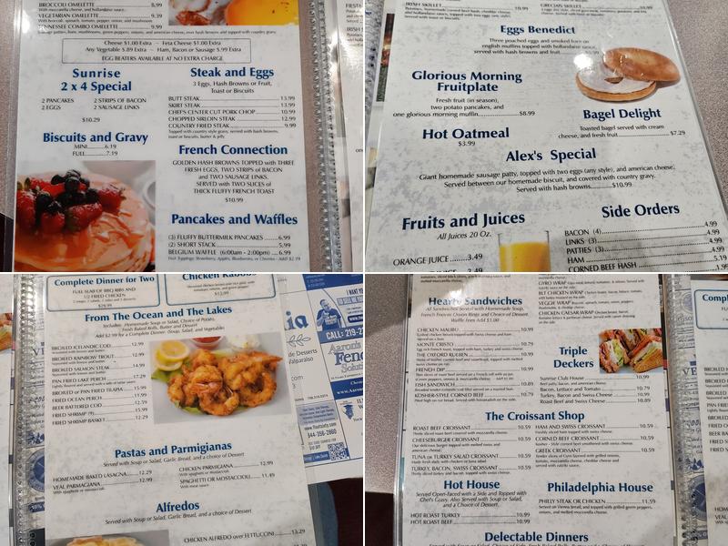 Sunrise Family Restaurant Menu
