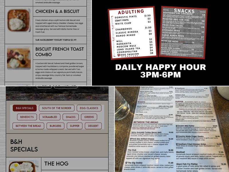 Biscuit & Hogs Menu