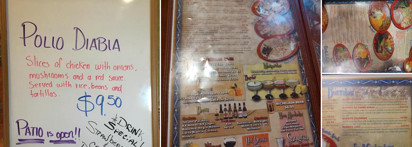 El Mariachi Loco Restaurante Menu