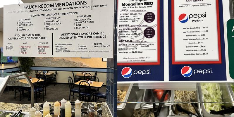 Mongolian Grill Menu