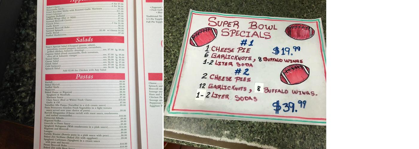 Locust Valley Pizza Cafe Menu
