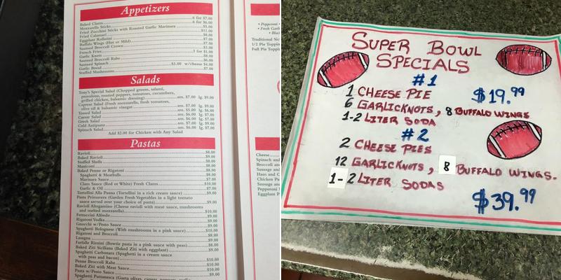 Locust Valley Pizza Cafe Menu
