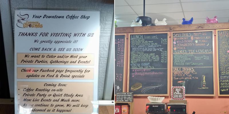 Common Grounds Menu