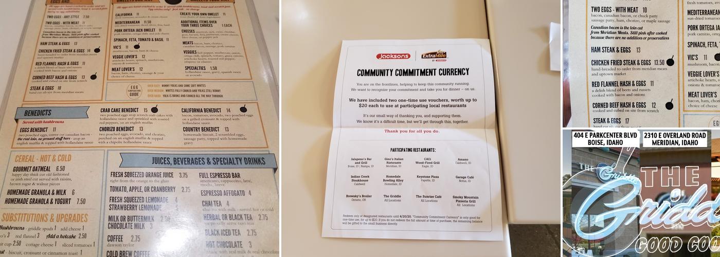 The Griddle Menu