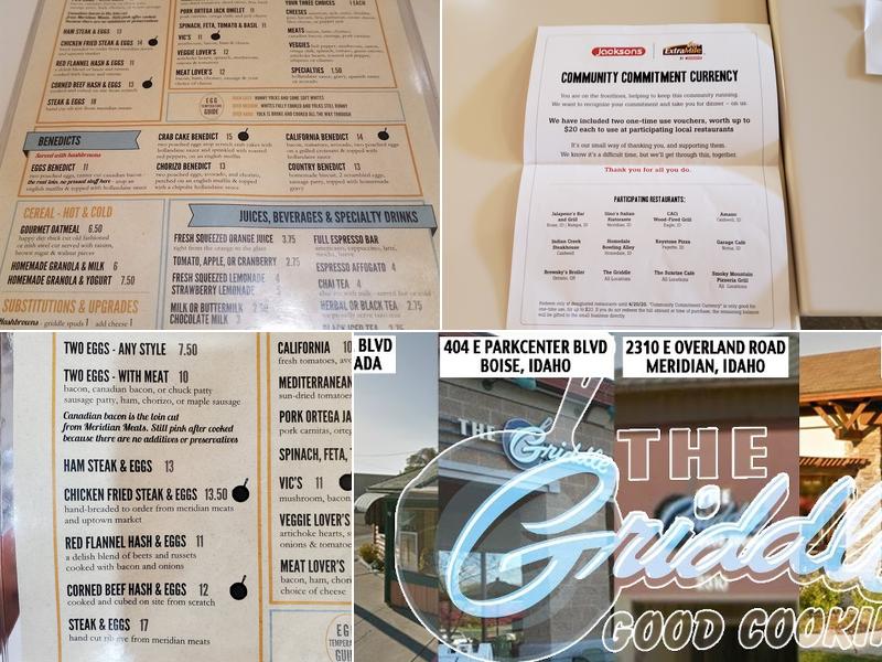 The Griddle Menu