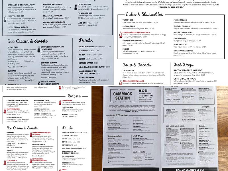 Cammack Station Menu