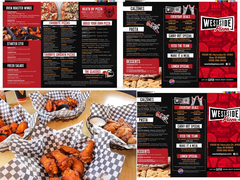 Westside Pizza Menu