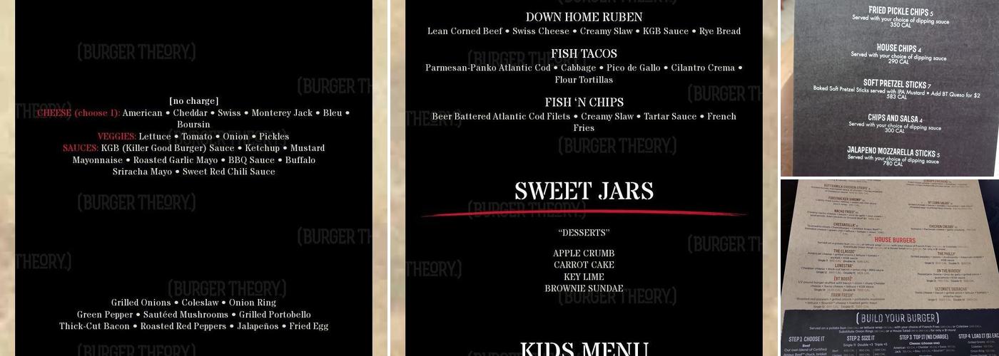 Burger Theory Nampa, Idaho Menu