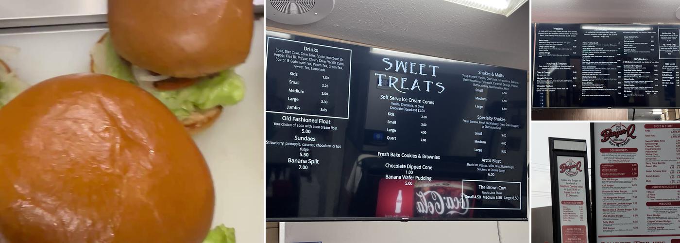 208 Burger Q Menu