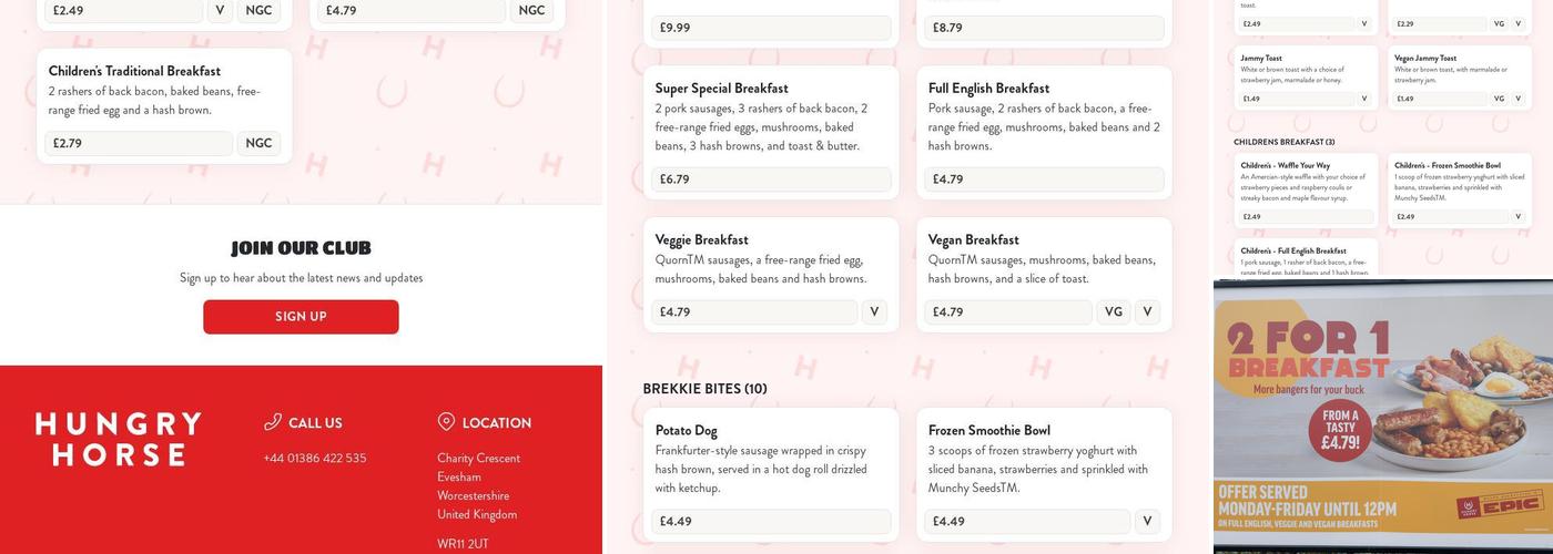 Strawberry Field Menu