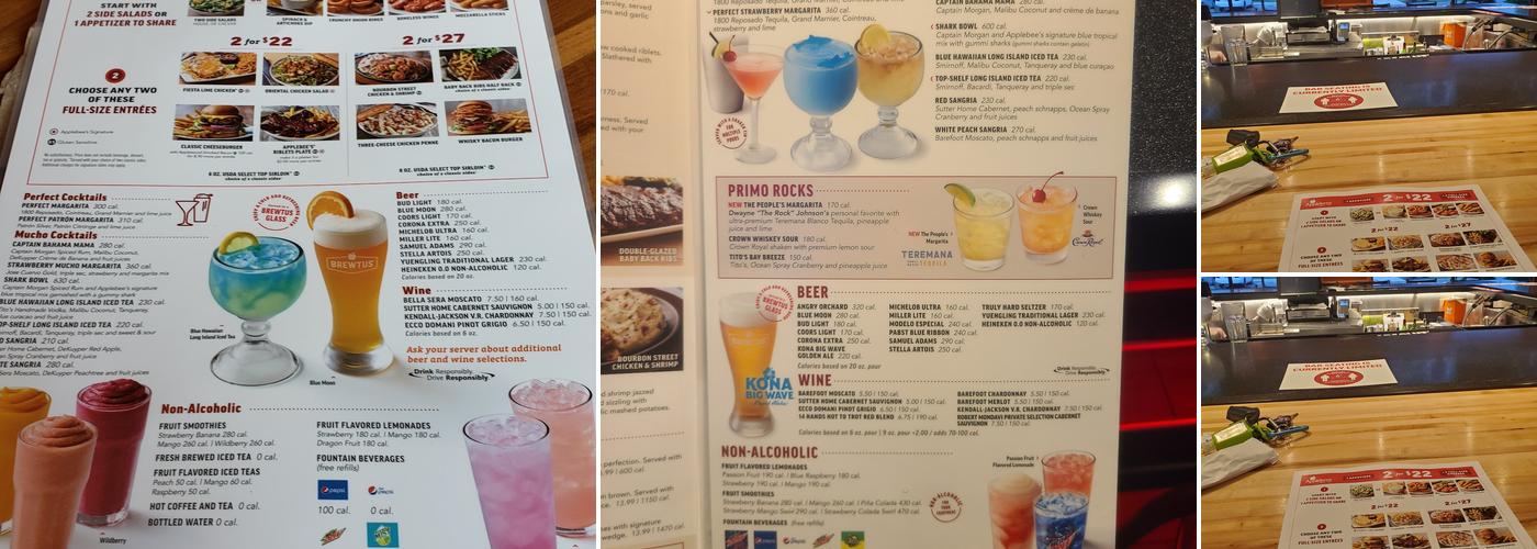 Applebee's Grill + Bar Menu