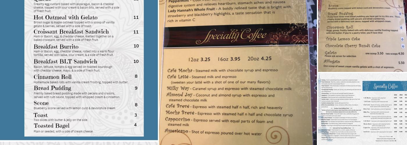 Café De Coco Menu