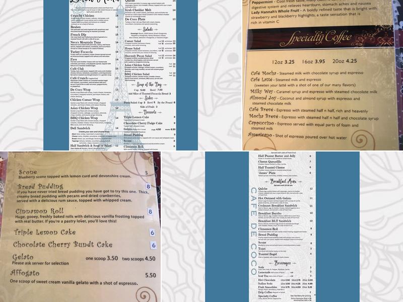 Café De Coco Menu