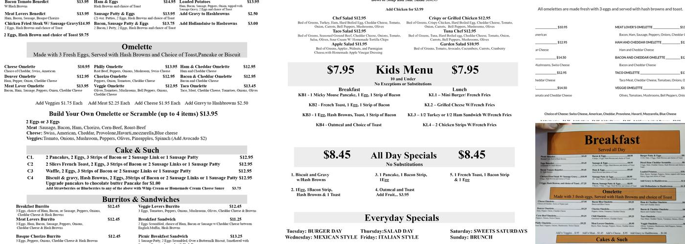 Coffee Cup Cafe Menu