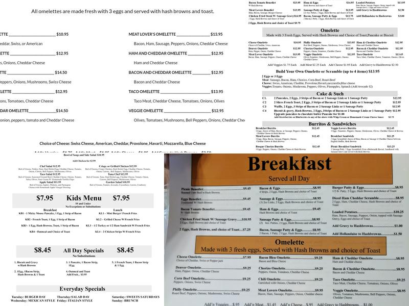 Coffee Cup Cafe Menu