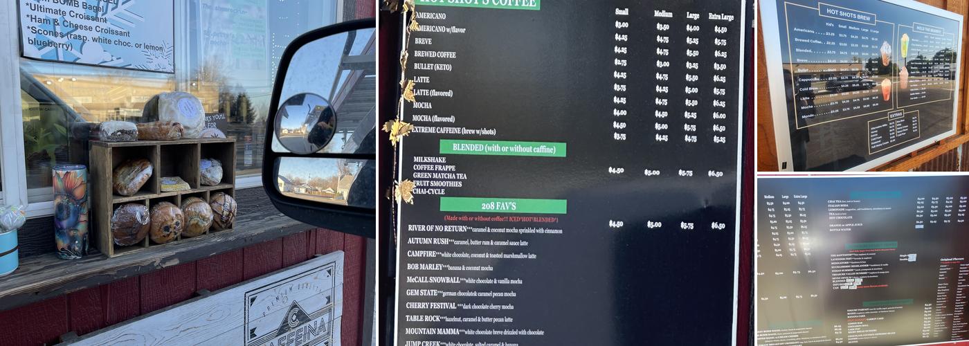 Hot Shots Brew Crew Menu