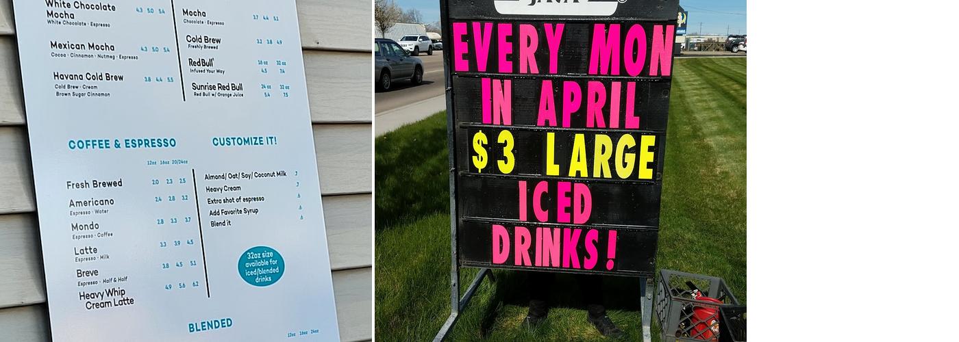 Moxie Java - Garrity Menu