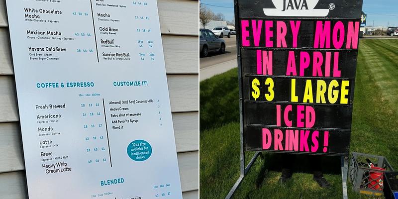 Moxie Java - Garrity Menu