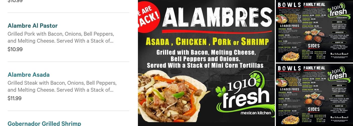 1910 Fresh Mexican Kitchen Menu