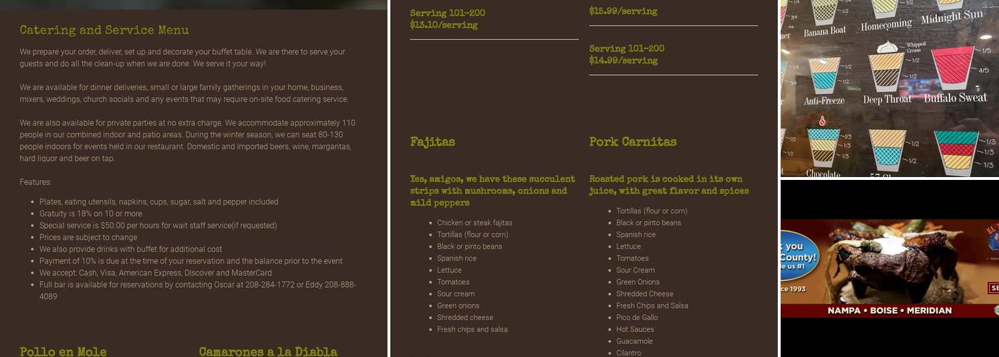 El Tenampa Menu