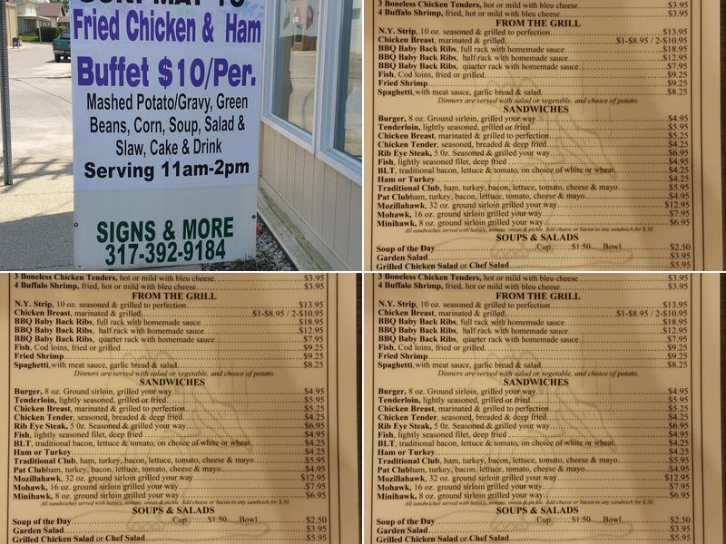 Waldron Restaurant Menu