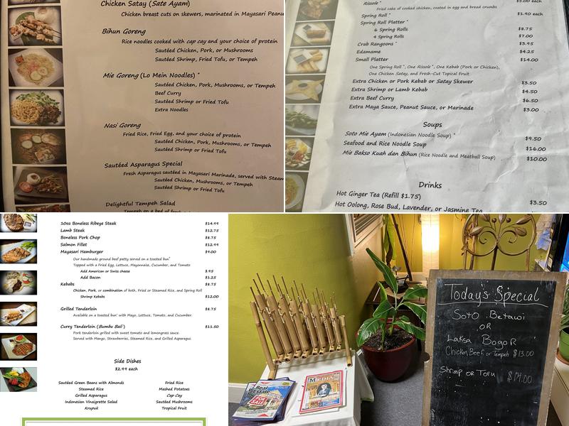 Mayasari Indonesian Grill Menu