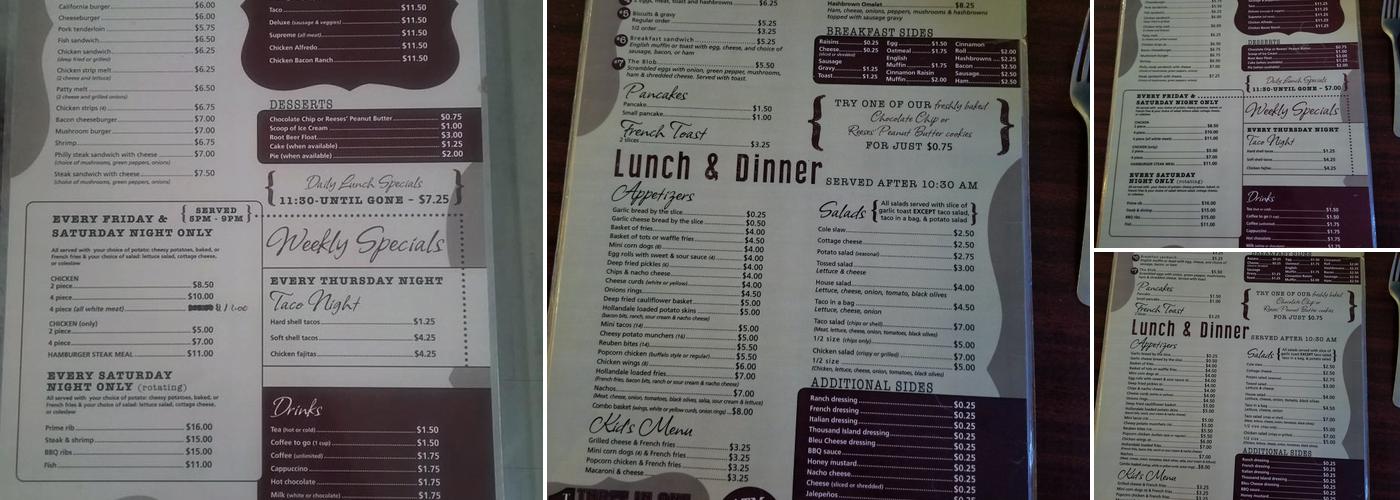 Hollandale Three In One Menu