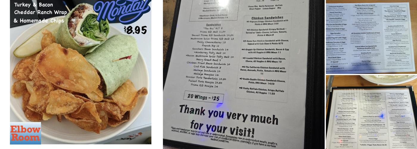 Elbow Room Menu