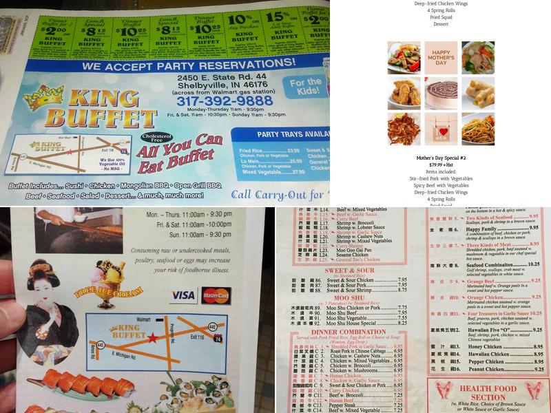 King Buffet Menu