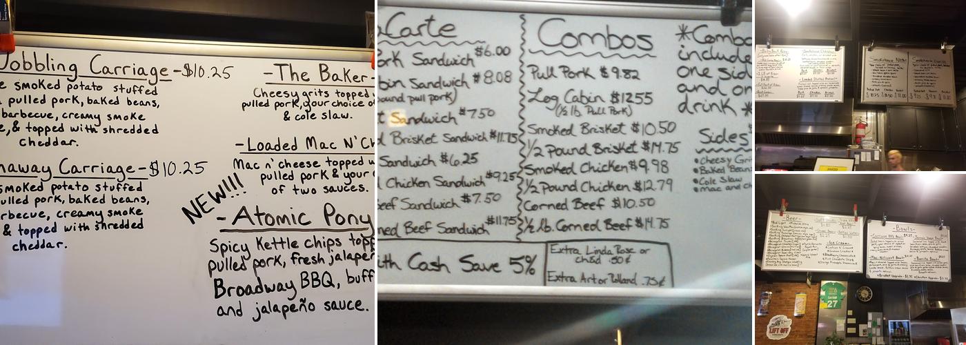 Carriage On The Square Smokehouse Menu