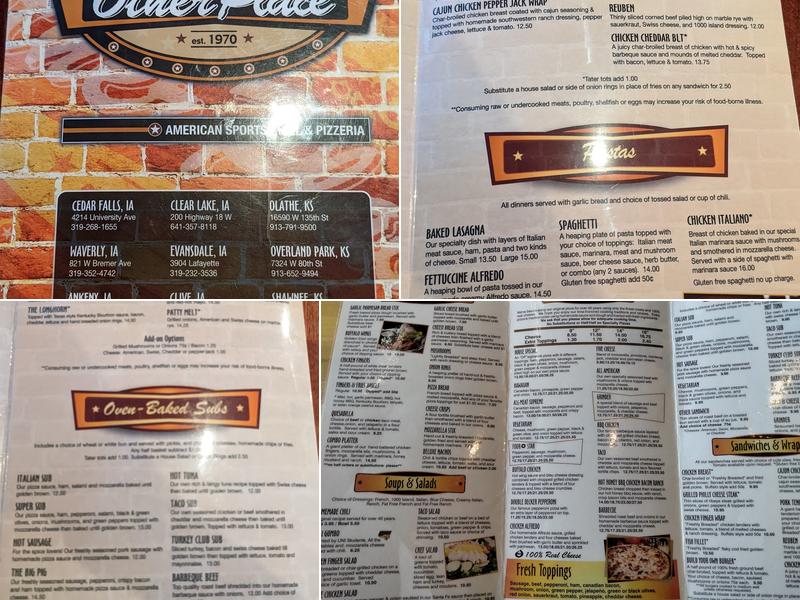The Other Place Menu