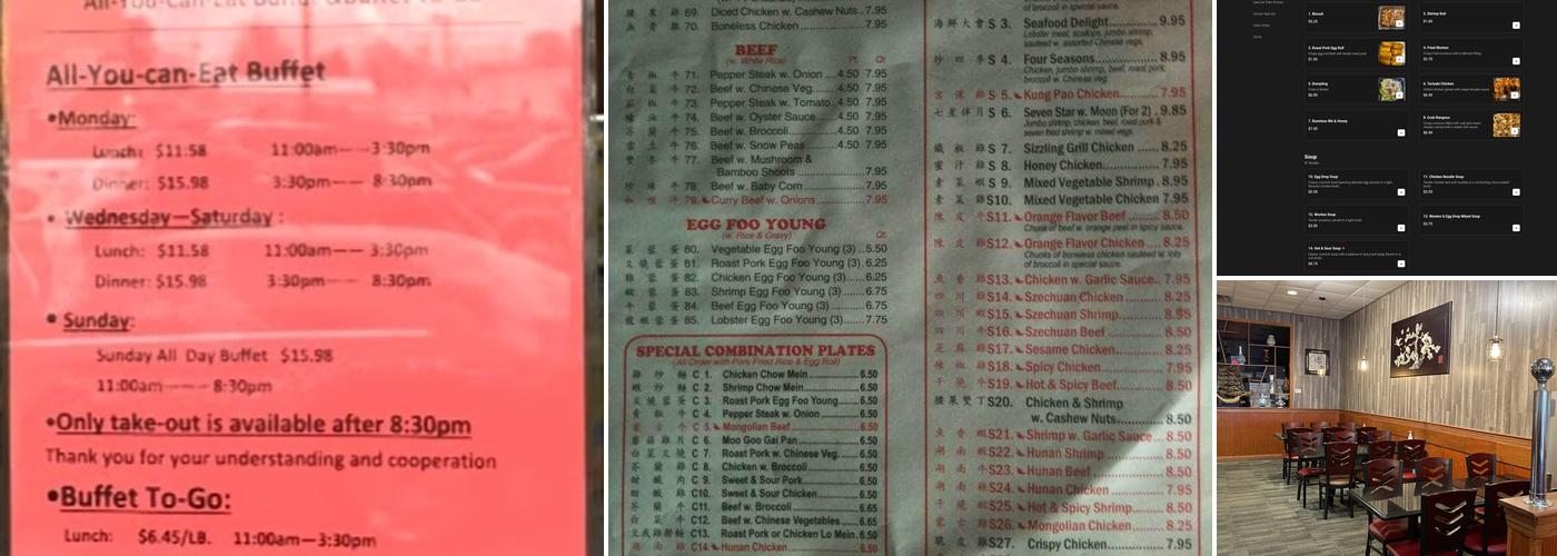 Buffet China Menu