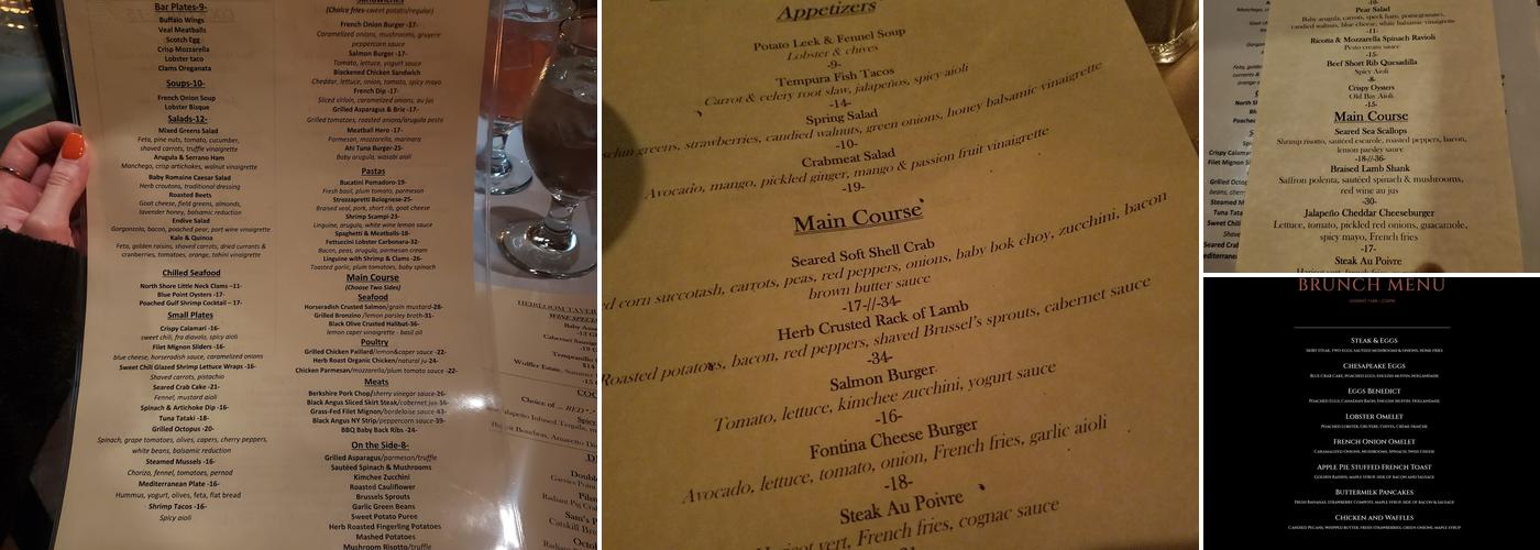 Heirloom Tavern Menu