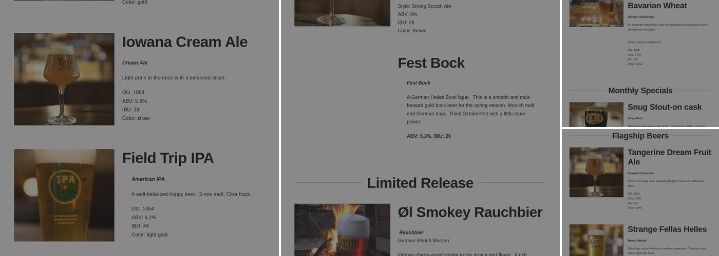 Worth Brewing Company Menu